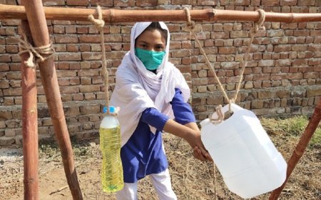 TippyTaps Easy to build handwashing stations deployed in rural villages of Pakistan