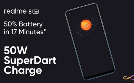 The realme 8 Series has a Battery That Gets Powered Faster with the 50W SuperDart Charge and Runs Longer