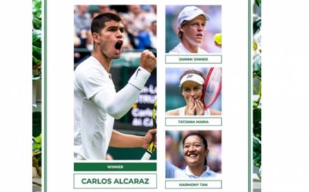 Congratulations to Carlos Alcaraz, who wins the OPPO Breakthrough Inspiration Award at Wimbledon 2022