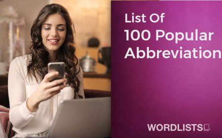 list of 100 abbreviations along with their meanings